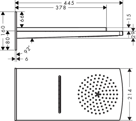 HANSGROHE Raindance Rainfall 180 Air 2jet Kopfbrause DN15 weiß/chrom – 180 mm, 2 Strahlarten, Antikalk