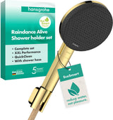 HANSGROHE Raindance Alive Select S Brausehalterset 125 mm 3jet EcoSmart mit Textilschlauch 1600 mm