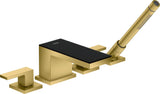 AXOR MYEDITION 4-Loch-Wannenrandarmatur ohne Platte – polished gold optic, thermostatisch
