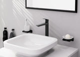 HANSGROHE AddStoris Glashalter Wandmontage Chrom – Mattglas Zahnputzbecher-Halter mit verdeckter Befestigung