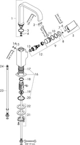 HANSGROHE Metropol Einhebel-Waschtischmischer 230 DN 15 chrom mit Push-Open Ablaufgarnitur