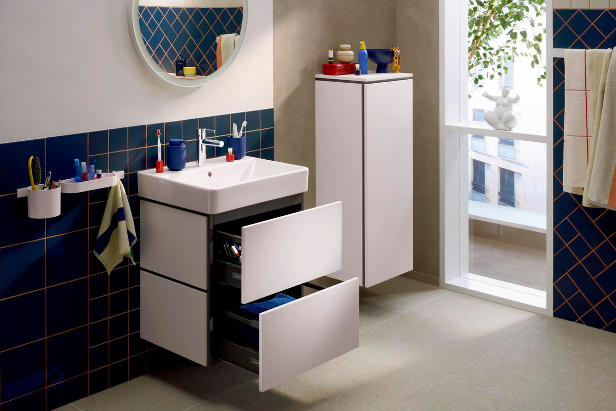 Hansgrohe Xanuia Q Waschtisch 600x480 mm weiß ohne Hahnloch mit Überlauf
