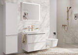 HANSGROHE Xarita E Wandspiegel 800x700 mm mattweiß mit LED-Beleuchtung und IR-Sensor