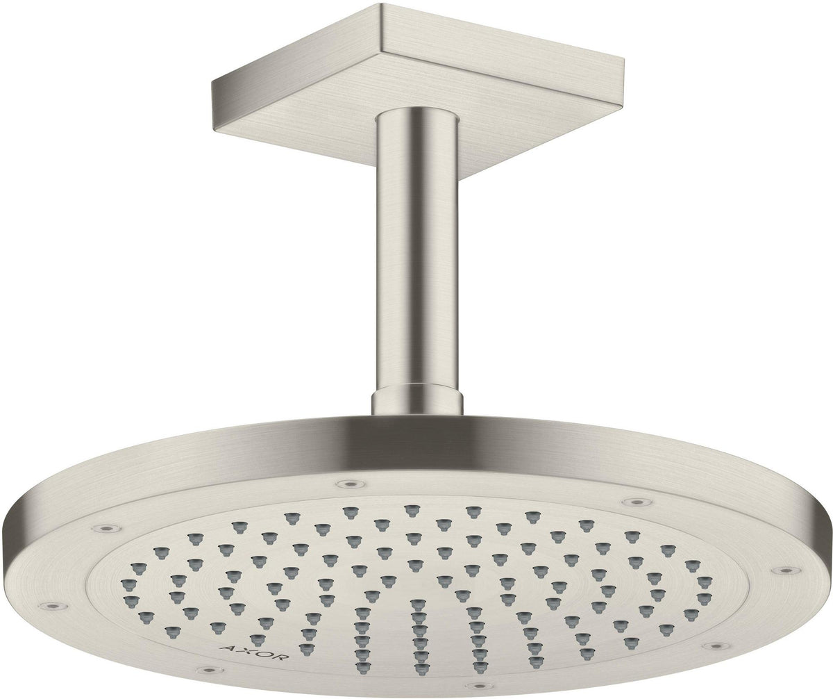 AXOR Decken-Anschlussstück 100 mm DN 15 eckig in Edelstahl-Optik von Hansgrohe