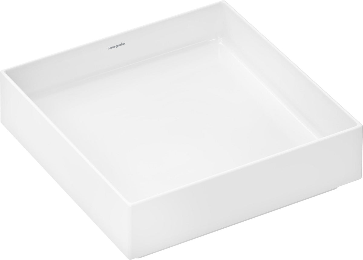 HANSGROHE Aufsatzwaschtisch Xuniva Evo E 400x400mm matt Schwarz ohne Hahnloch