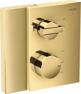 AXOR Edge Thermostat Unterputz Fertigset Chrom mit Absperrventil – 1 Verbraucher, thermostatisch