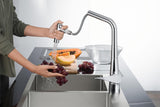 HANSGROHE Metris Select M71 Spültischmischer 200 Select 2jet mit Ausziehbrause und sBox, chrom