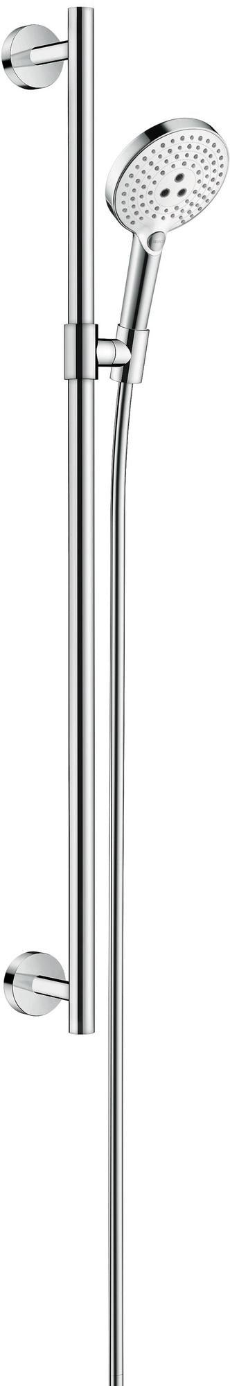 HANSGROHE Raindance Select S 120 Brauseset mit Unica Comfort Stange, 3 Strahlarten, Chrom