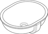 HANSGROHE Unterbauwaschtisch Xuniva U 450x350mm weiß ohne Hahnloch mit Überlauf