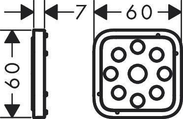 HANSGROHE Fliesenausgleichsscheibe Croma E Showerpipe 280 chrom – Passgenauer Ausgleich für Fliesen