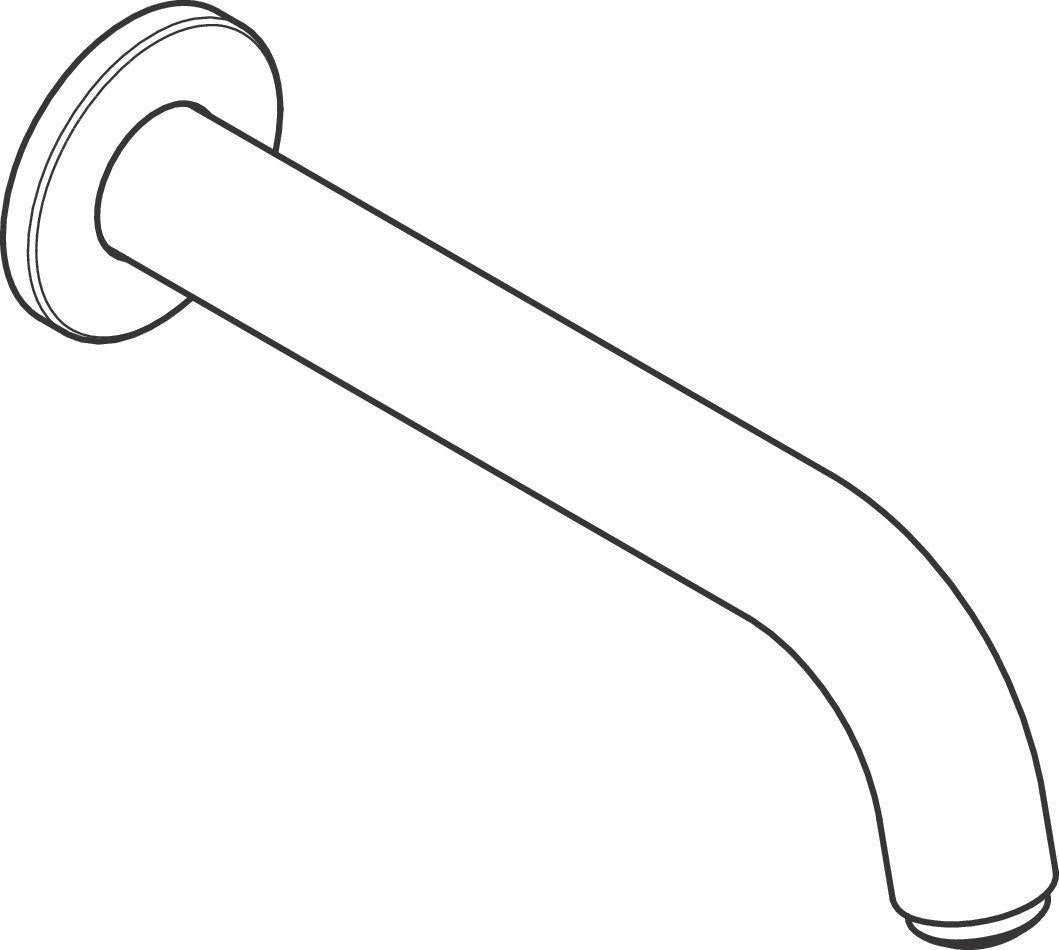 HANSGROHE Wanneneinlauf VERNIS Blend 204 mm Chrom – Wandmontage, Normalstrahl