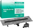 HANSGROHE RainDrain Go Duschrinne 700 mm Komplettset rückseitig befliesbar
