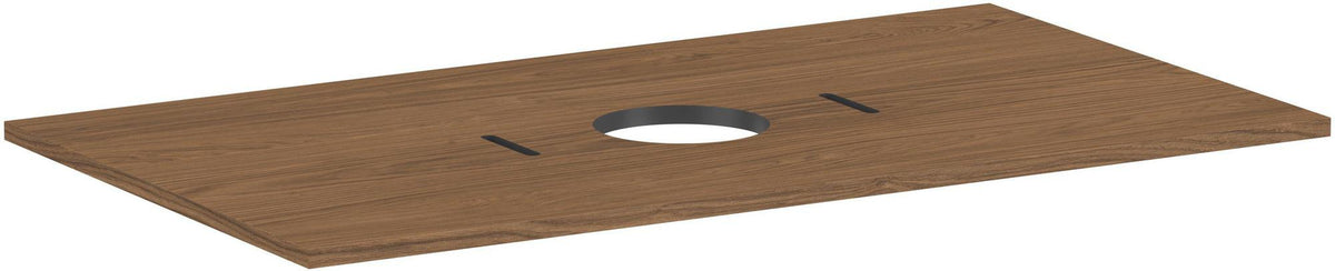 HANSGROHE Xilesa E Konsole 980 mm Eiche mit mittigem Ausschnitt für Aufsatzwaschtisch