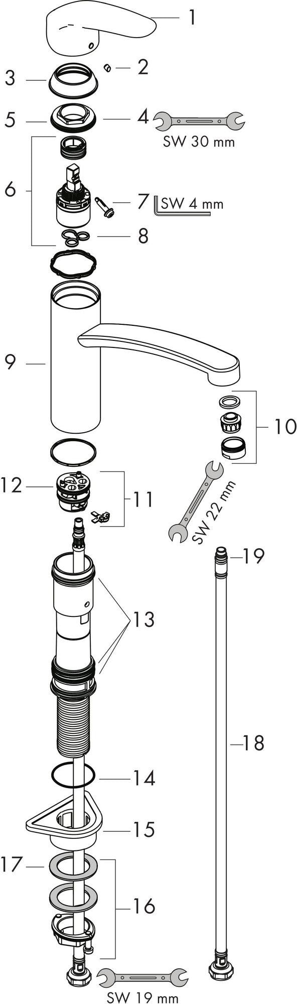 HANSGROHE Focus M41 Einhebel-Küchenmischer 160 mit 360° Schwenkbereich und ComfortZone