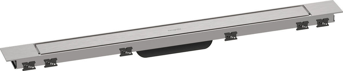 HANSGROHE RainDrain Match Plus Duschrinne 800 mm mattschwarz mit höhenverstellbarem Rahmen