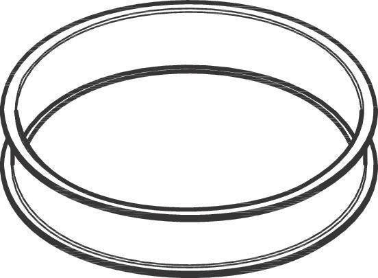 HANSGROHE HG KS-Ring WC-Bürste AddStoris – Ersatzring für WC-Bürstenhalter