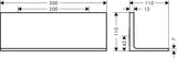 AXOR Universal Ablage 300 mm polished nickel – Wandmontage mit verdeckter Befestigung