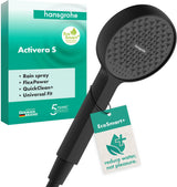 HANSGROHE Activera S 95 1jet EcoSmart Handbrause – Chrom, Rain-Strahl, 6 l/min