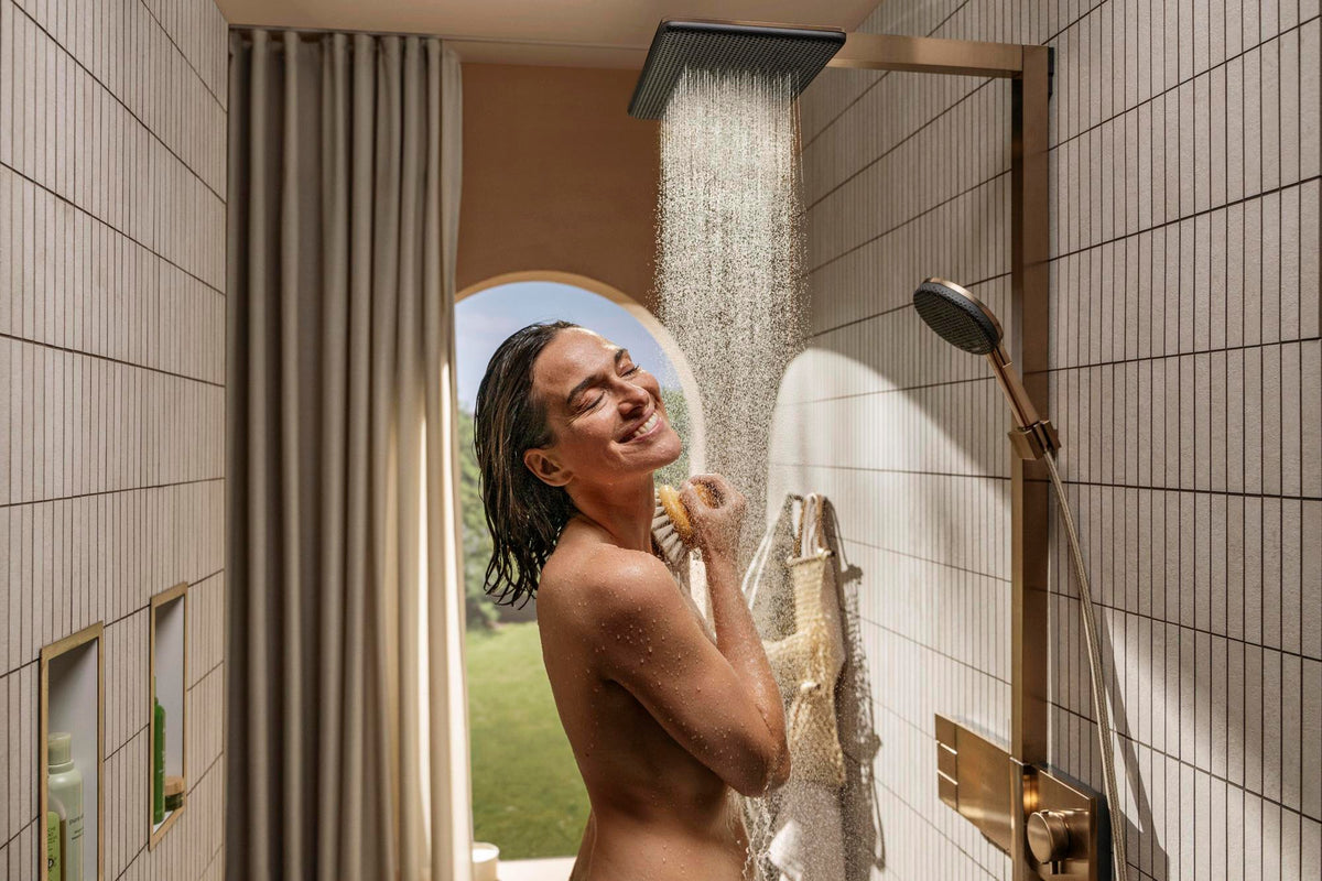 HANSGROHE Duschsystem Raindance Alive Q 2jet EcoSmart mit ShowerSelect Comfort Thermostat