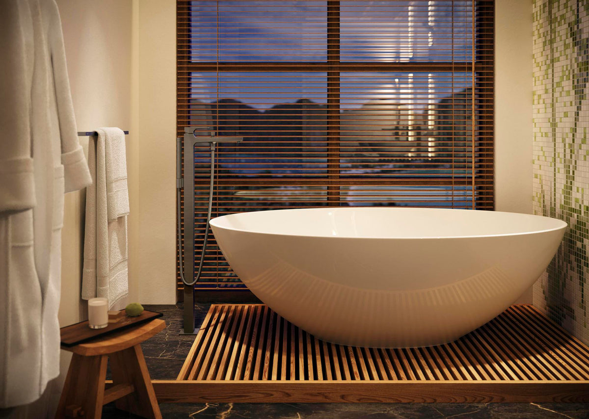 HANSGROHE Metropol Einhebel-Wannenmischer bodenstehend DN15 Chrom mit Stabhandbrause