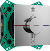 HANSGROHE ShowerSelect Comfort E Thermostat Fertigmontageset UP Chrom für 2 Verbraucher