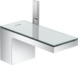 AXOR MyEdition Waschtischmischer 70 mit Glasplatte und Push-Open Ablaufgarnitur von Hansgrohe – chrom