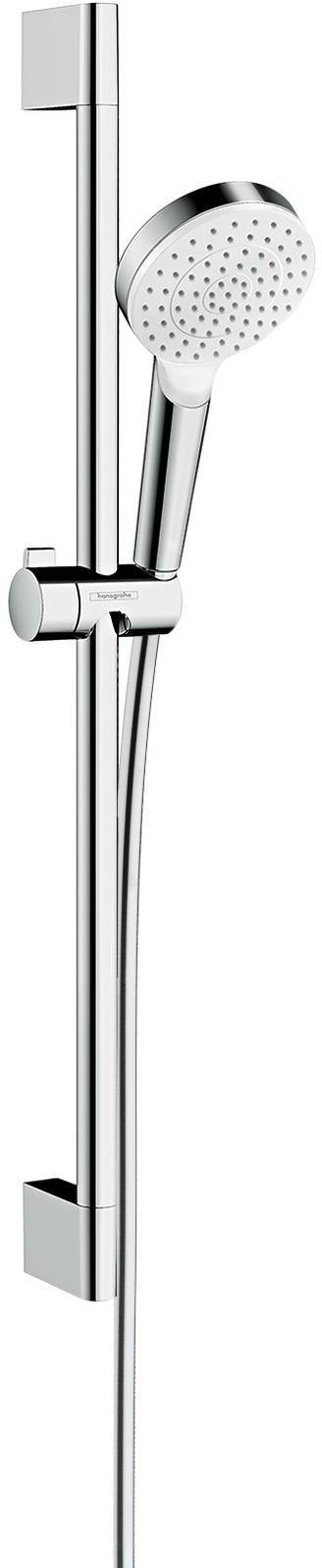 HANSGROHE Crometta Brauseset 1Jet mit Unica Croma Stange 650 mm EcoSmart weiß/chrom