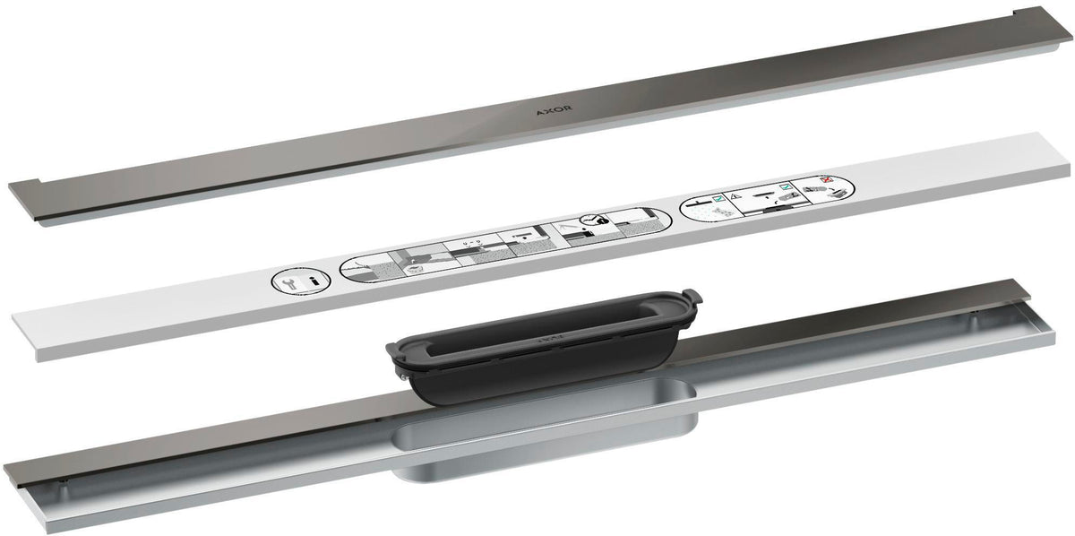 AXOR Drain Fertigset Duschrinne 700 mm Wandmontage Chrom – mit Dryphon & Designabdeckung