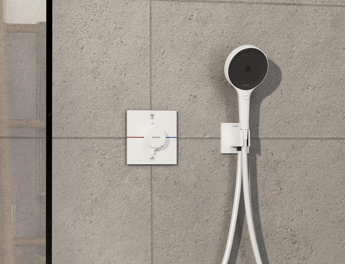HANSGROHE ShowerSelect Comfort E Thermostat Fertigmontageset UP Chrom für 2 Verbraucher