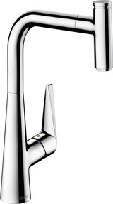 HANSGROHE Talis Select S 300 Küchenmischer mit Ausziehauslauf, Select-Knopf und ComfortZone 300