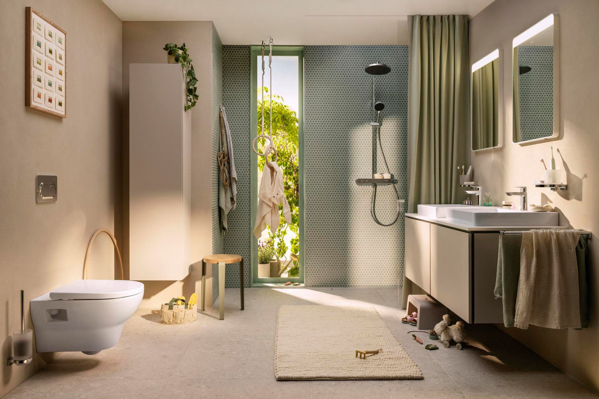 HANSGROHE Xilesa E Waschtischunterschrank 1360 mm, 2 Schubkästen, SoftClose, Wandmontage, MoistureProof