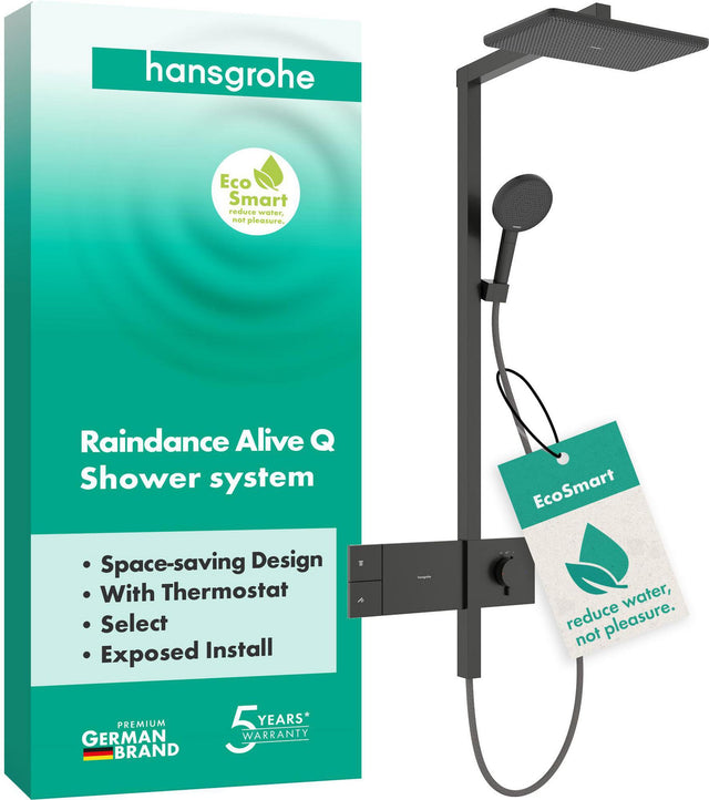 HANSGROHE Raindance Alive Q 210/340 Duschsystem 1jet EcoSmart mit ShowerSelect Comfort Thermostat