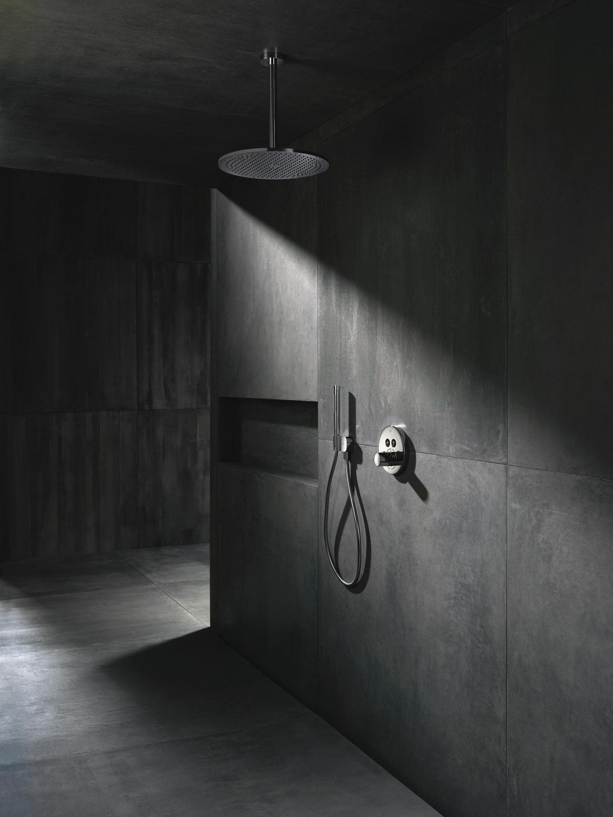AXOR ShowerSelect Round Thermostat für 2 Verbraucher – Chrom, wandmontiert