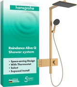 HANSGROHE Raindance Alive Q 210/340 2jet Duschsystem mit Thermostat – Schwarz