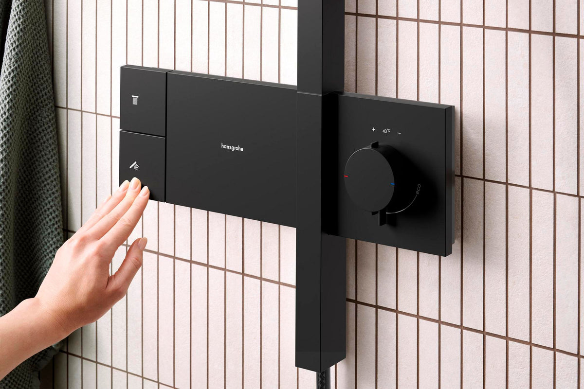 HANSGROHE Raindance Alive S 300 1jet Duschsystem mit Thermostat ShowerSelect Comfort E – Schwarz