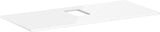 HANSGROHE Xelu Q Konsole 1180 mm, hochglanz weiß, mit mittigem Ausschnitt & Hahnloch