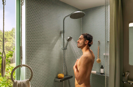 HANSGROHE Handbrause Activera Select S 95 2jet EcoSmart Chrom – 2 Strahlarten, Select-Taste, QuickClean+