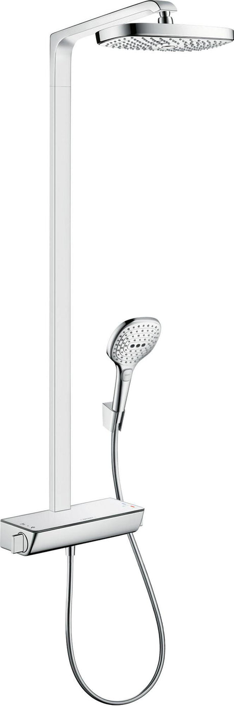 HANSGROHE Showerpipe Raindance Select E 300 2jet DN 15 EcoSmart – Duschsystem mit Thermostat, Chrom
