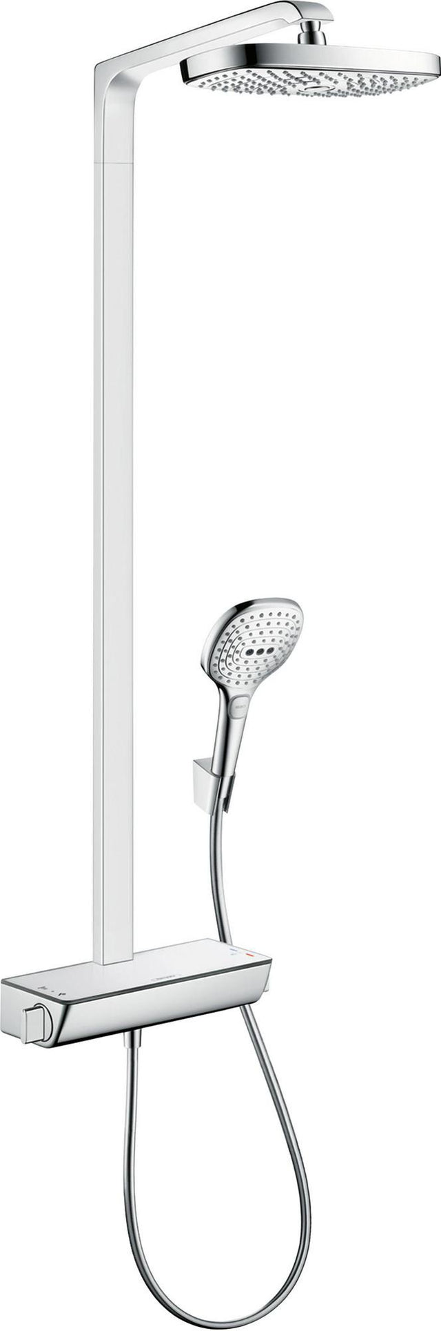 HANSGROHE Showerpipe Raindance Select E 300 2jet DN 15 EcoSmart – Duschsystem mit Thermostat, Chrom