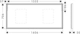 HANSGROHE Spiegel Xarita E mit LED-Beleuchtung und IR-Sensor, mattweiß, 1200 x 700 mm
