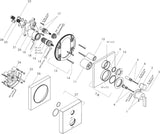 AXOR Citterio Thermostatbatterie mit Ab-/Umstellventil, Hebelgriff, chrom