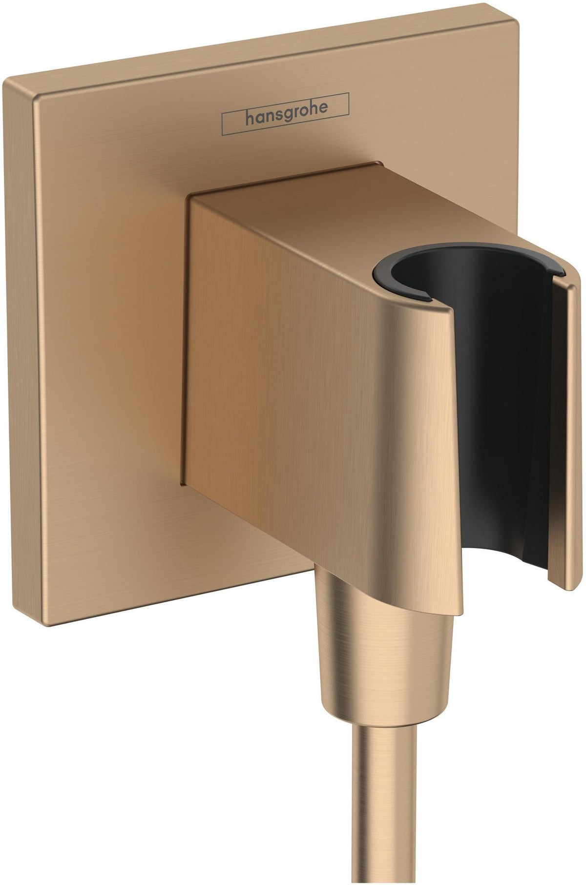 HANSGROHE FixFit E Wandanschluss mit Brausehalter – polished gold optic