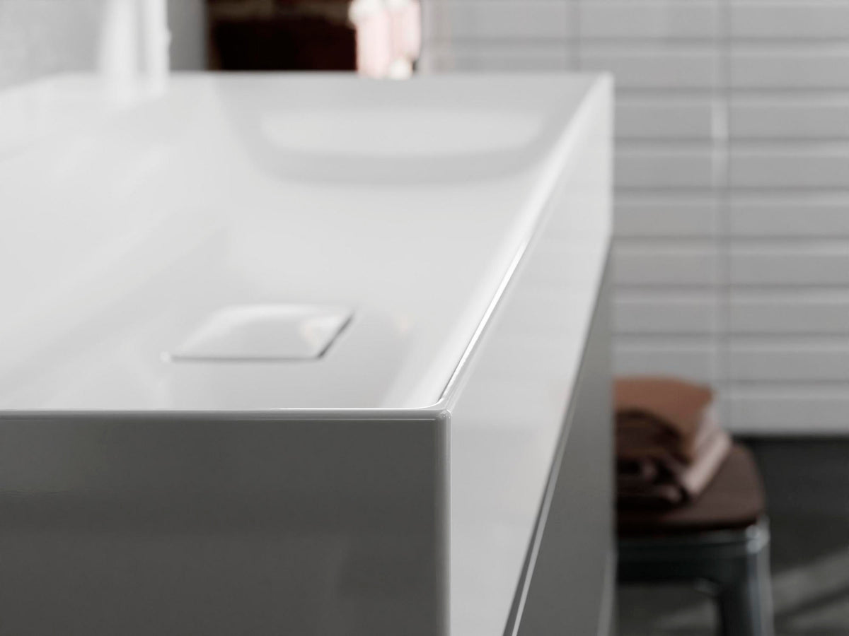 HANSGROHE Xevolos E Waschtisch 1000x480mm weiß mit Hahnloch und SmartClean