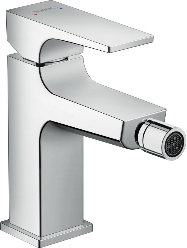 HANSGROHE Metropol Einhebel-Bidetmischer DN15 mit Push-Open Ablaufgarnitur, chrom