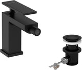HANSGROHE Tecturis E Einhebel-Bidetmischer mit Zugstangen-Ablaufgarnitur in Chrom – 5 l/min, Laminarstrahl