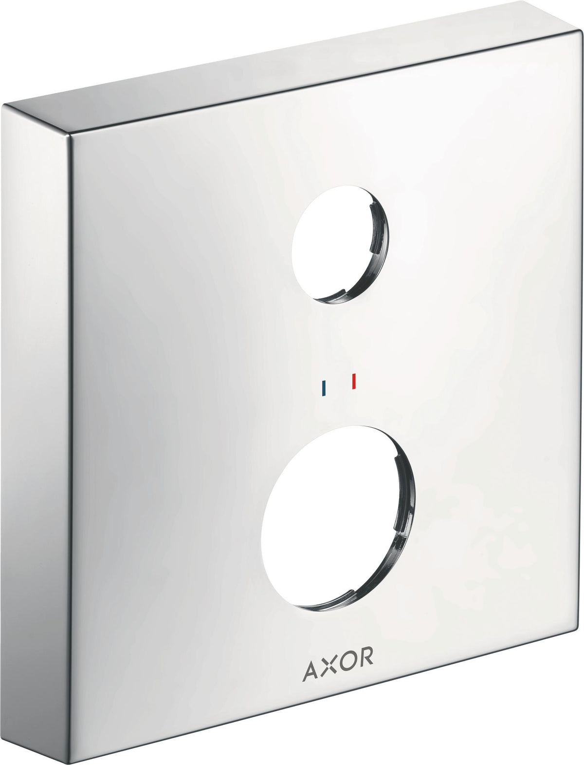 AXOR Verlängerungsrosette eckig 2-Loch Pfeil Chrom – 18 mm höher, 33 mm Verlängerung
