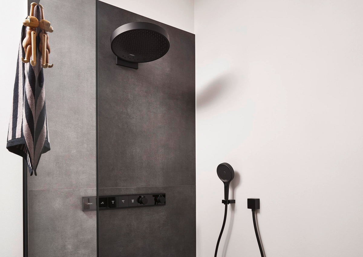 HANSGROHE HG Handbrause Rainfinity 130 3jet Chrom – 3 Strahlarten, QuickClean, Select-Taste