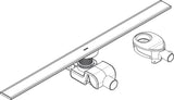 HANSGROHE RainDrain Allround Duschrinne 1200 mm Komplettset – edelstahl gebürstet, höhenverstellbar