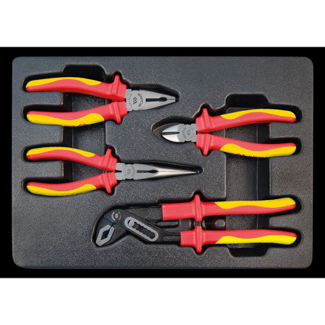 KING TONY Profi-Werkzeuge - Elektriker Zangenset-Modul - 4 tlg. 940604GP