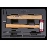 KING TONY Profi-Werkzeuge - Ummantelte Körner und Splinttreiber, Hammer-Modul-Set - 11  tlg. 990106SR